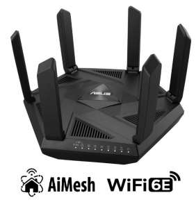 ASUS RT-AXE7800, Třípásmový WiFi 6E (802.11ax) router AXE7800, nové 6GHz pásmo, ASUS Safe Browsing,