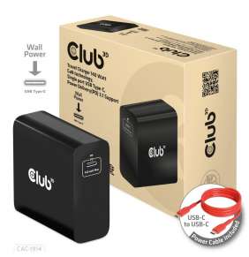 Club3D cestovní nabíječka USB-C 140W GaN Technologie, 1xUSB-C, podpora PD 3.1