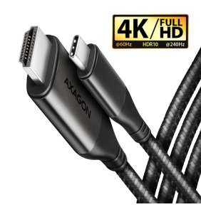 AXAGON RVC-HI2MC, USB-C -  HDMI 2.0a redukcia / kábel 1.8m, 4K/60Hz HDR10