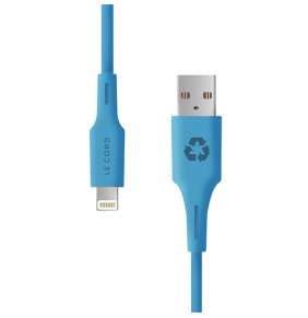 Le Cord kábel Minimalist Recycled Cable Lightning to USB 1.2m - Blue Ocean