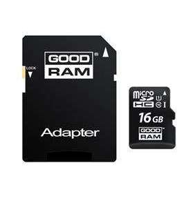Karta GOODRAM MicroSDHC 16GB M1AA, UHS-I Class 10, U1 + adaptér