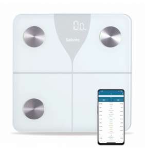 EVOLVEO Salente SlimFit, osobní diagnostická fitness váha, Bluetooth, bílá