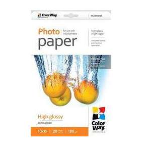 Fotopapier ColorWay vysokolesklý 180g/?2, 10?15, 20 str. (PG1800204R)