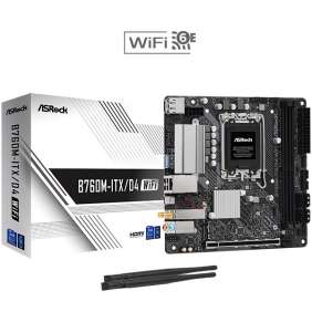 ASRock B760M-ITX/D4 WIFI / Intel B760 / LGA1700 / 2x DDR4 / 1x M.2 / HDMI / DP / USB-C / WiFi / Mini-ITX