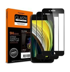 Spigen ochranné sklo GLAS.tR FC HD 2pack pre iPhone 7/8/SE 2020/2022 - Black Frame