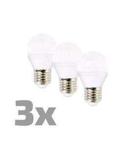 Solight LED žiarovka ECOLUX 3-pack, miniglobe, 6W, E27, 3000K, 450lm, 3ks