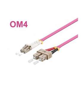 Optický patch cord Duplex LC-SC 50/125 1m MM OM4