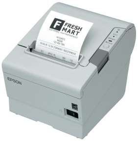 EPSON TM-T88V/ Pokladní tiskárna/USB + Sériová/ Bílá/ Včetně zdroje/ EU kabel