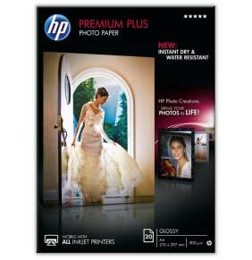Lesklý fotografický papier HP Premium Plus - 20 strán/A4/210 x 297 mm, 300 g/m2, CR672A
