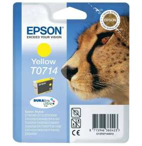 Epson inkoustová náplň/ T0714/ Singlepack T0714 DURABrite Ultra Ink/ Žlutá