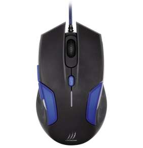 HAMA uRage gamingová myš Reaper 3090/ drátová/ optická/ podsvícená/ 3500 dpi/ 6 tlačítek/ se závažím/ USB/ černo-modrá