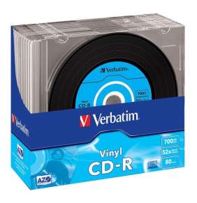 VERBATIM CD-R80 700MB DL Plus/ 52x/ 80min/ Vinyl/ slim/ 10pack