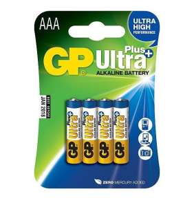 GP alkalická baterie 1,5V AAA (LR03) Ultra Plus 4ks blistr