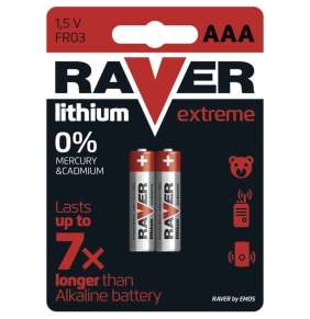 GP lithiová baterie 1,5V RAVER AAA (R03) Extreme 2ks