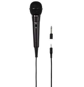HAMA dynamický mikrofon DM 20/ 6,35 mm jack/ 3,5 mm jack/ 2,5m/ černý