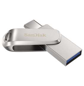 SanDisk Ultra Dual Drive Luxe USB-C 128GB / USB 3.0 Typ-C /  USB 3.0 Typ-A / stříbrný