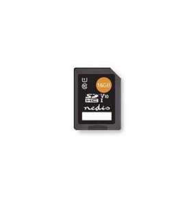 Nedis MSDC16100BK - Paměťová karta | SDHC | 16 GB | Zápis až 80 Mb/s | Třída 10