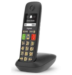 Gigaset E290 - DECT/GAP bezdrátový telefon, dětská chůvička, černý