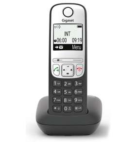 SIEMENS GIGASET A690 - DECT/GAP bezdrátový telefon, displej, handsfree, seznam 100 čísel, barva černá/ stříbrná