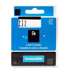 PRINTLINE kompatibilní páska s DYMO 45804, S0720840, 19mm, 7m, modrý tisk/bílý podklad, D1