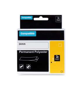 PRINTLINE kompatibilní páska s DYMO 1734523, 24mm, 5.5m, černý tisk/bílý podklad, RHINO, polyesterová