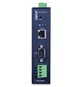 Planet průmyslový konvertor RS-232/422/485 na IP, 1x COM, 1x 100Base-TX, 9-48VDC, -40~+75°C, IP30, SNMP+Telnet