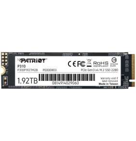 PATRIOT P310 1,92TB SSD / Interní / M.2 PCIe Gen3 x4 NVMe 1.3 / 2280