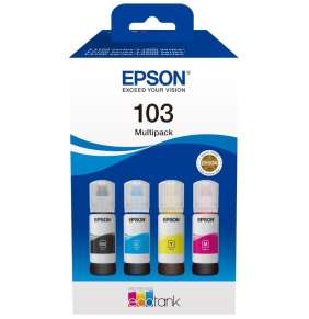 Epson inkoustová náplň/ T00S64A/ 103 EcoTank/ L1x10/ L315x/ L325x/ L3x6x/ L5190/ 4-colour Multipack