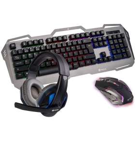 NGS GBX-1500/ Herní set klávesnice s myší a headsetem/ CZ+SK layout