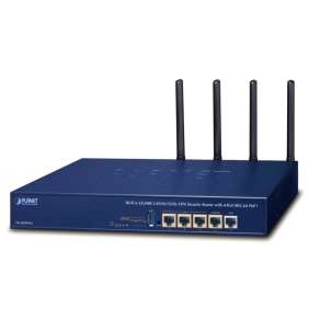Planet VR-300PW6A Enterprise router/firewall VPN/VLAN/QoS/HA/AP kontroler, 2xWAN(SD-WAN), 3xLAN, 4xPOE120W, WiFi802.11ax