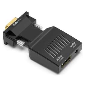 XtendLan Adaptér VGA (M) na HDMI (F), do 1080p,  audio propojením (konektor 3.5mm, F)