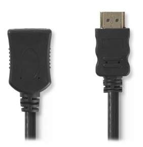 NEDIS High Speed prodlužovací HDMI kabel s ethernetem/ konektory HDMI – HDMI/ 4K/ černý/ 1m