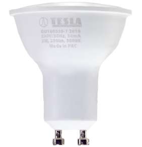 Tesla LED žárovka GU10/3W/230V/250lm/25 000h/3000K teplá bílá/100st
