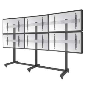 Neomounts Pro  NMPRO-M32 / Mobile Flat Screen Trolley - 3x2 (3 x horizontal/2 x vertical) - box 1/3 / Black/silver