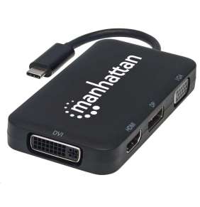MANHATTAN USB-C na HDMI/DP/VGA/DVI dokovacia stanica