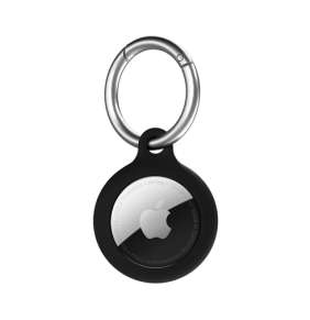 Next One puzdro Secure Silicone Key Clip pre Apple AirTag - Black