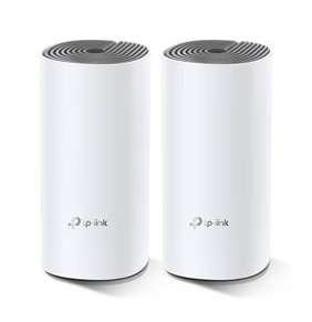 tp-link Deco E4(2-PACK), AC1200 Whole-Home Mesh Wi-Fi System, Qualcomm CPU, 867Mbps at 5GHz+300Mbps at 2.4GHz, 2 10/100Mbps Port