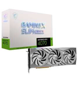 MSI GeForce RTX 4070 GAMING X SLIM WHITE 12G / 12GB GDDR6X / PCI-E / 3x DP / HDMI