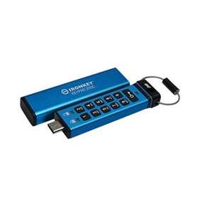 Kingston Ironkey Keypad 200C/64GB/280MBps/USB 3.0/USB-C/Modrá
