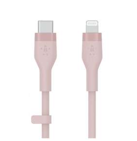 Belkin kábel Boost Charge Flex Silicone USB-C to Lightning 3m - Pink