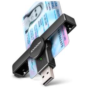 AXAGON kapesní čtečka kontaktních smart karet USB-A (eObčanka) / Smart Card / CRE-SMPA / USB 2.0