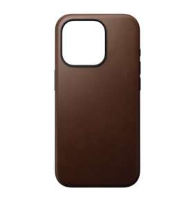 Nomad kryt Modern Leather Case Magsafe pre iPhone 15 Pro - Brown