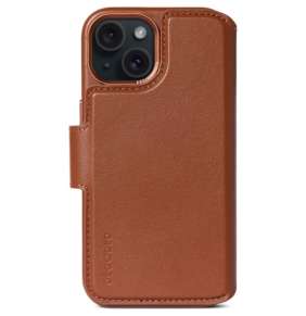 Decoded puzdro Leather Detachable Wallet MagSafe pre iPhone 15 - Tan