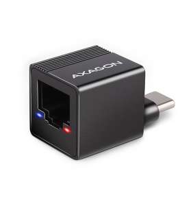 AXAGON ADE-MINIC USB-C 3.2 Gen 1 - Gigabit Ethernet MINI síťová karta, Realtek 8153, auto instal, černá