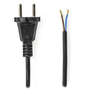 NEDIS napájecí kabel k vysavači/  CEE 7/17/ 250 V AC/ PVC/ černý/ bulk/ 7m