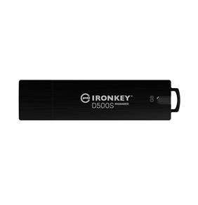 128 GB . USB 3.2 kľúč . Kingston IronKey Managed D500SM, čierny ( r260MB/s, w190MB/s)