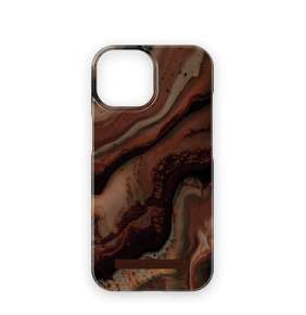 iDeal Fashion Case MagSafe iPhone 15 Dark Amber Marble