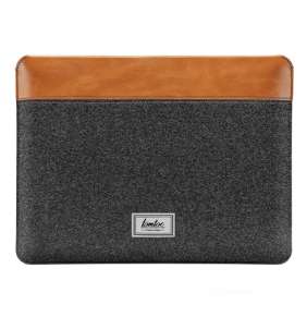 Tomtoc puzdro Felt & PU Leather Case pre Macbook Pro 14" - Gray/Brown