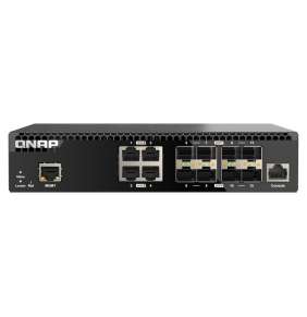 QNAP řízený switch QSW-M3212R-8S4T (4x 10GbE porty + 8x 10G SFP+ porty, poloviční šířka)