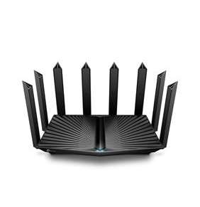TP-LINK "AX7800 Tri-Band Wi-Fi 6 RouterSPEED: 574Mbps at 2.4 GHz + 4804 Mbps at 5 GHz_1 + 2402 Mbps at 5 GHz_2 SPEC: 8